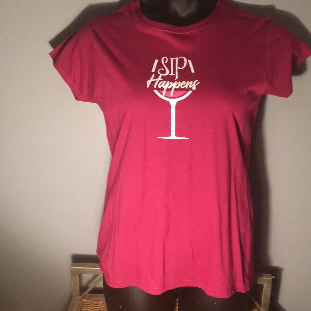 Sip happens tee shirt size L